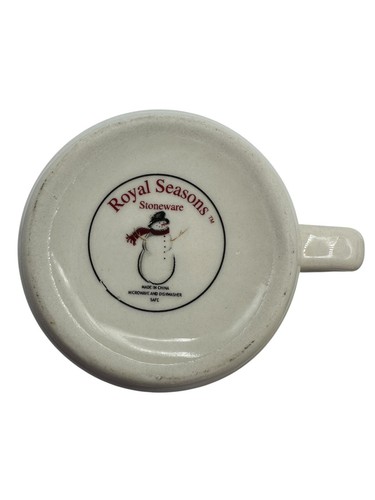Royal Seasons Stoneware Christmas Winter Snowman Cup/Mug Teacup - Picture 6 of 12