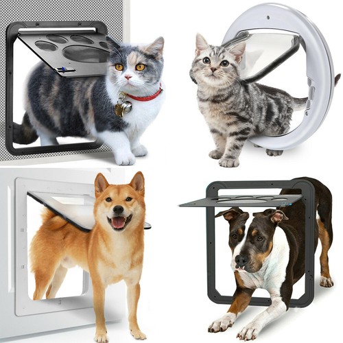 Pet Door Dog Cat Magnetic Lockable Sliding Screen Flap Puppy Wall Entry Gate S/M - Picture 12 of 16