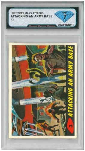 1962 Topps Mars Attacks #3 Attacking an Army Base — Raw