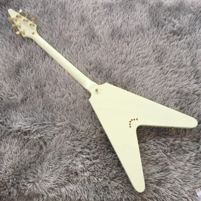 G*&様 Flying V エレキギター クリーム色 Hot Metallic White Cream