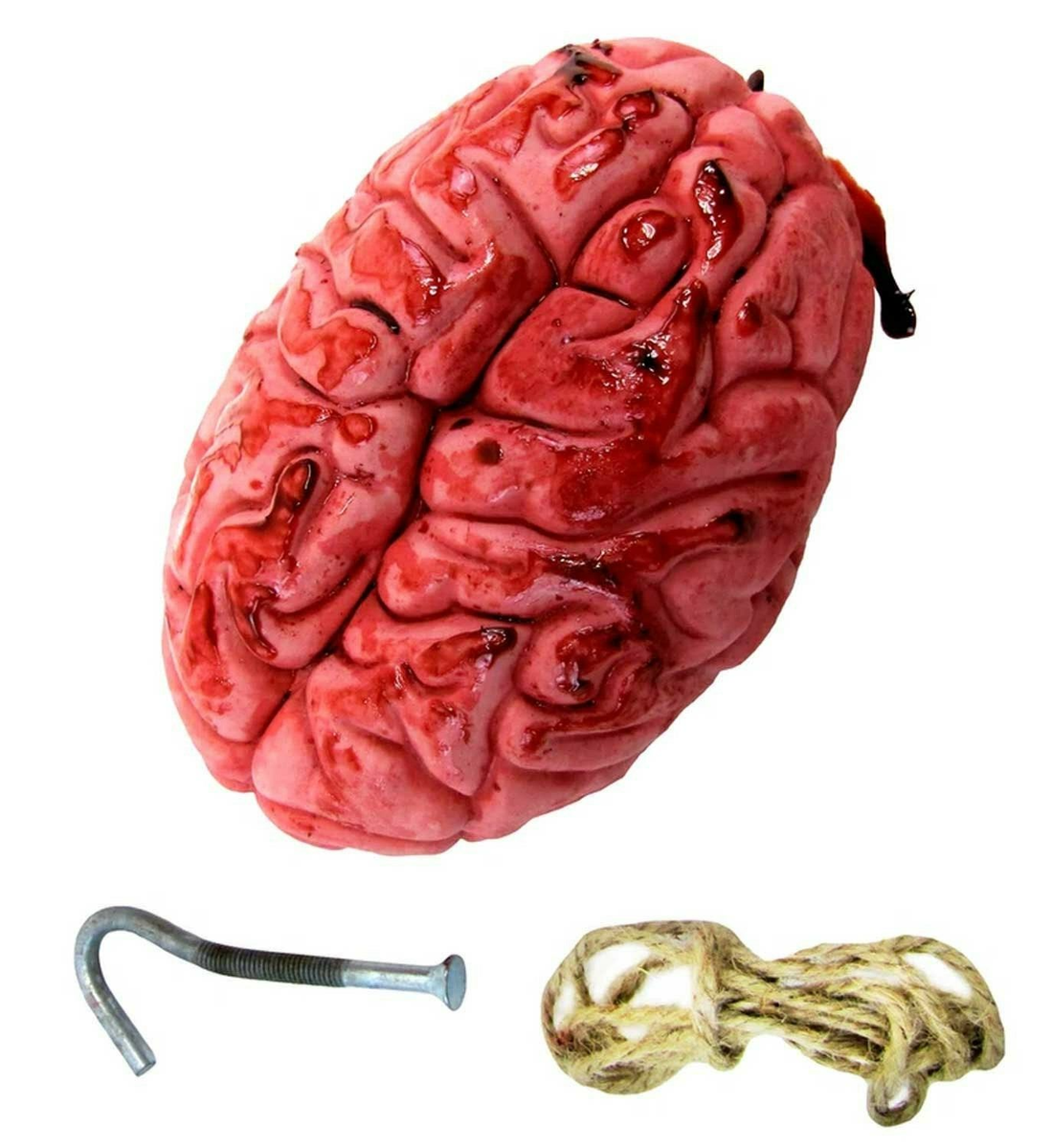 Haunted House Decorations Scary Fake Human Brain & Heart Halloween ...