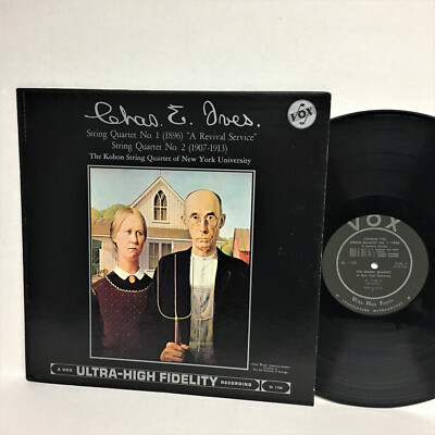 CHARLES IVES, STRING QUARTET NO. 1, AND NO. 2 ,KOHON STRING 33 RPM LP, VERY NICE