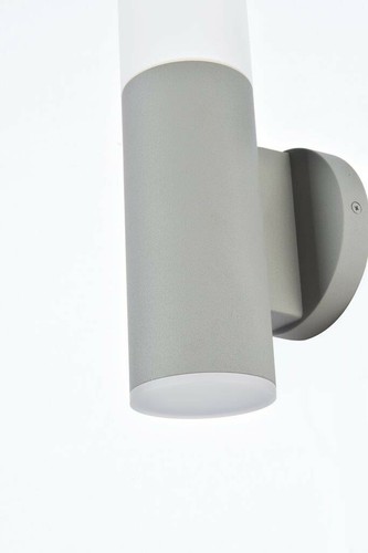 Led Outdoor Silver Porch Walkway Patio Yard Garden Wall Sconce Light Fixture 16" - Picture 6 of 7