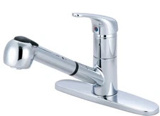 Pioneer K-5030 Elite Pull-Out Kitchen Faucet PVD Brushed Nickel Finish