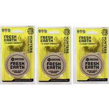 New in Package Hunter's Specialties "Fresh Earth" Cover 3 Scent Wafers Lot of 3
