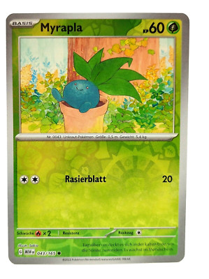 Pokemon Karte: Myrapla Reverse 043/165 Pokemon 151 MEW Deutsch NM