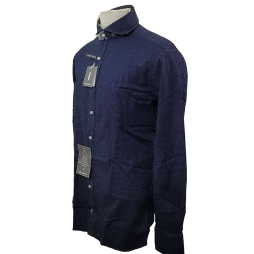 Michael Bastian Trim Fit Men's Size L True Indigo Stretch Casual Dress Shirt