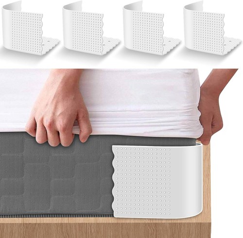 Bed Sheet Holders Straps Fitted Keep Sheets in Place Corner Fastener Heavy...