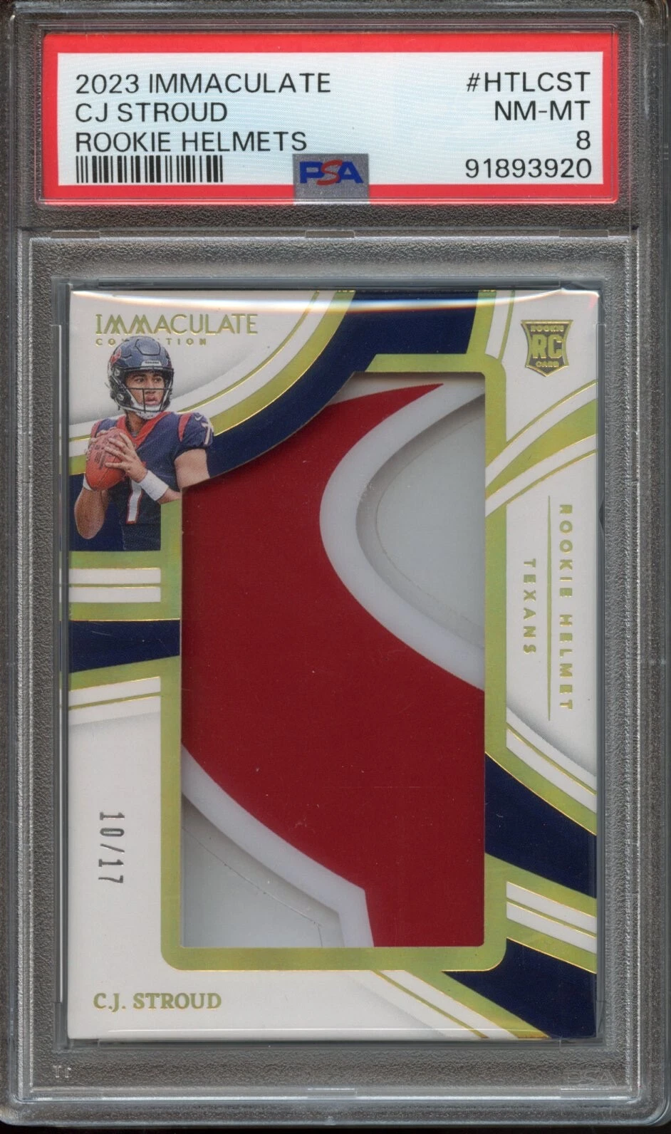 CJ Stroud Panini Immaculate Collection Rookie Helmets #HTLCST Base