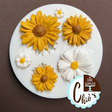 Daisies / dandelion / sunflower flowers silicone mold. 6 cavities