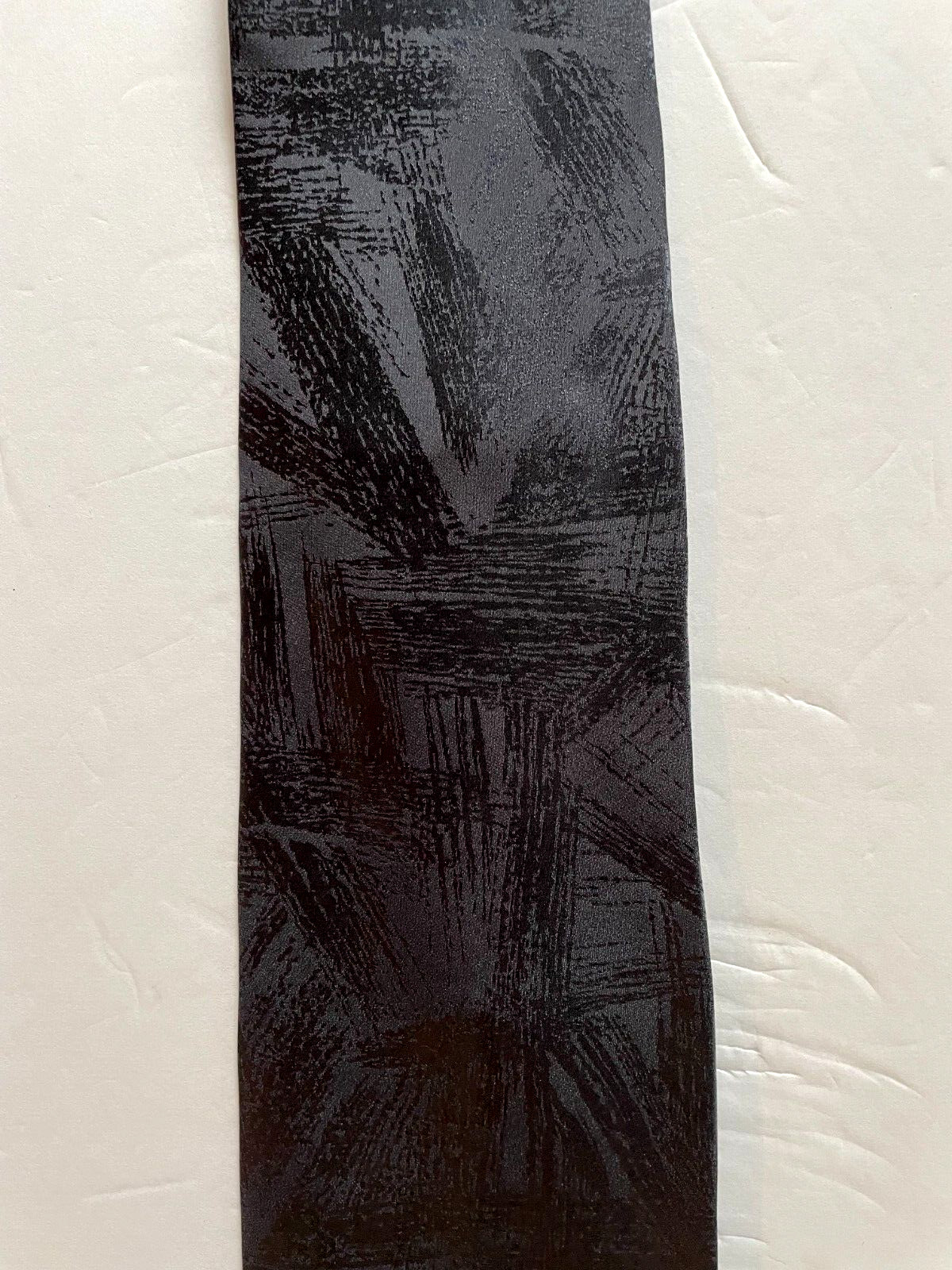 Solid Gray Silk Tie - image 5