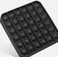 Square Black Bubble Pop Sensory Fidget Toy Stress Relief Game