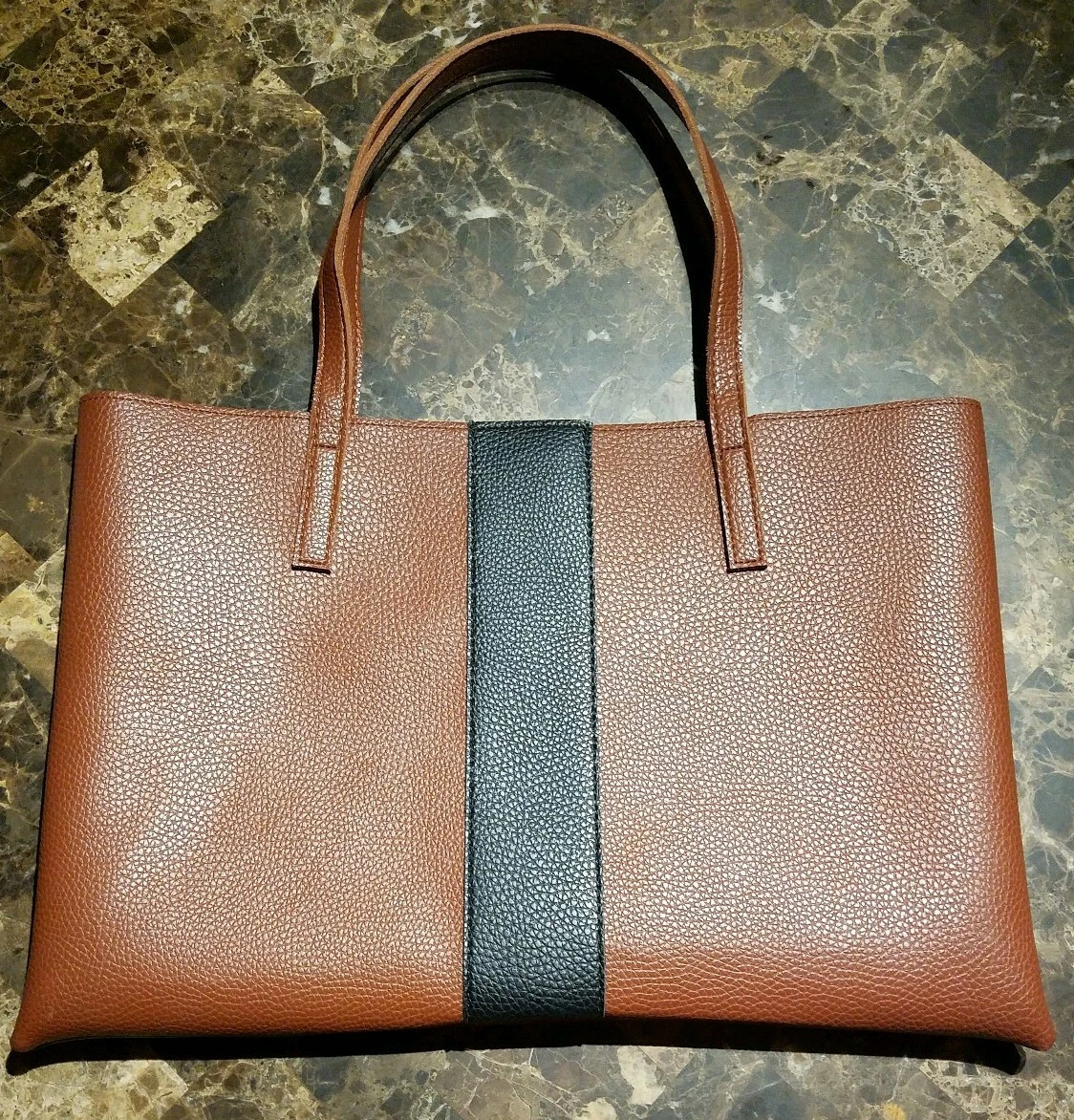 Luxury Leather Tote Bag | Strawberry