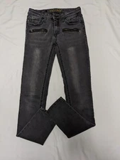 Girl's Vigoss The Jagger SkinnyStretch  Black Jeans Tag Size 14 Measures 25x28