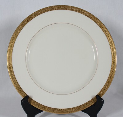 RARE! LENOX OVINGTON STANFORD PATTERN (0-12) GOLD EMBOSSED DINNER PLATE 10 1/4''