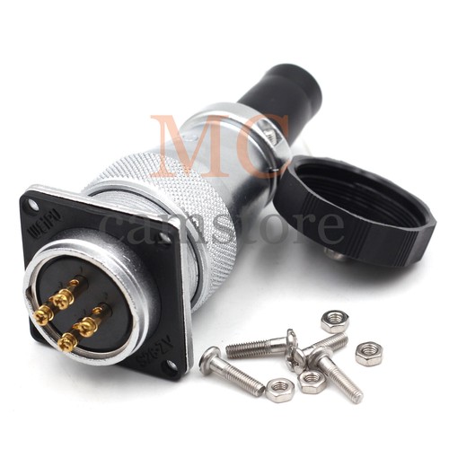 WEIPU WS28 4pin Solder free Panel Mount Aviation Plug Socket Circular Connector - Picture 7 of 7