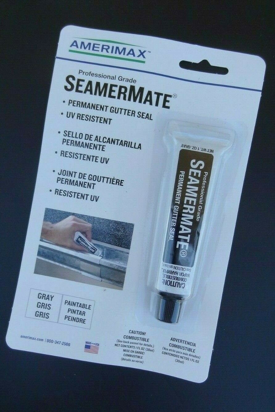 Amerimax SeamerMate Permanent Gutter Seal UV Resistant Paintable Gray