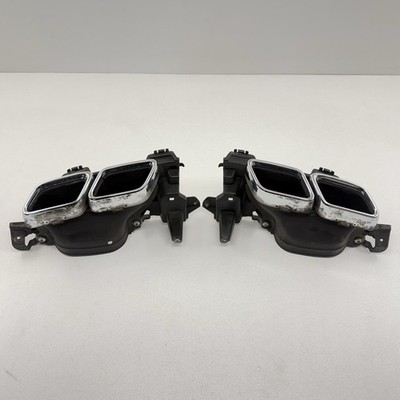 15-21 Mercedes C63 AMG W205 Rear Exhaust Muffler Tip Left Right Pair Chrome OEM