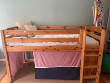 HOCHBETT 120 CM MIT ABSTURZSICHERUNG & LEITER, 90X200 CM, KIEFERNHOLZ, VON FLEXA