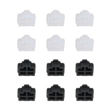 0.5 Inch RJ45 Dust Plug, 12 Pcs Anti Dust Plug Cover Female End, Black/Clear