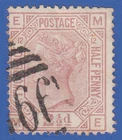 GB SG141 QV 1878 2.5d ROSY MAUVE PLATE 12 ME GU