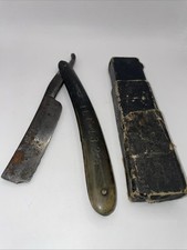 Antique Joseph Allen & Sons Sheffield Straight Razor - Blonde Horn - Circa 1880 