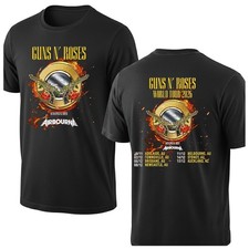 Guns N' Roses World Tour Australia 2026 TShirt Black S-3XL