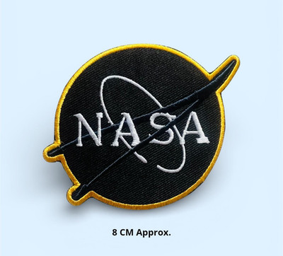 NASA Logo schwarz Patch Batch bestickt Bügelbild/Aufnähen Hemd Jacke Jeans N-801