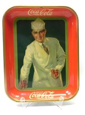 Vintage 1927 COCA-COLA Soda Jerk Metal Serving Tray