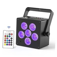 Battery Powered Stage Lights, LED Par Lights RGBWA UV 60W, Rechargeable Par 1Pc