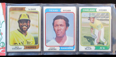 TOPPS 1974 SEALED RACK PACK FERGUSON JENKINS VIDA BLUE NATE COLBERT AL HRABOSKY