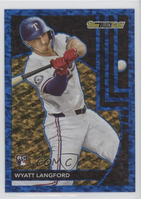 2024 Topps Update Topps Black Gold Blue Wyatt Langford #BG-10 Rookie RC 1e97