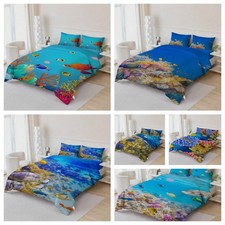3D Seabed Coral Fish Turtle Colorful Quilt Cover Duvet Cover Comforter set