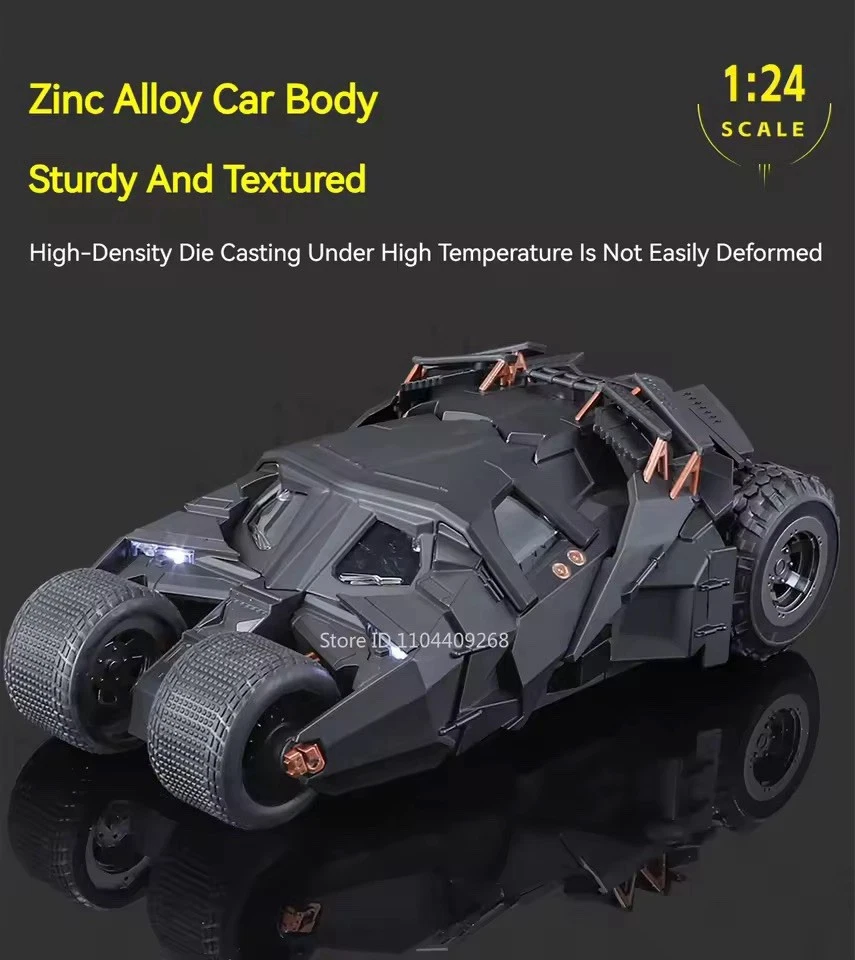 1:18 Batman Batmobile Tumbler Alloy Car Diecast Model Sound Brand New No box - Image 2 of 4