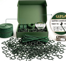 GIZGA Pflanzendraht Tool Kit 150M Gartendraht Mit Cutter+150M Ersatzspflanzendra