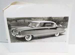 AMC NASH 1956 AMBASSADOR CUSTOM COUNTRY CLUB ORIGINAL PRESS PHOTO 8"x10" B&W