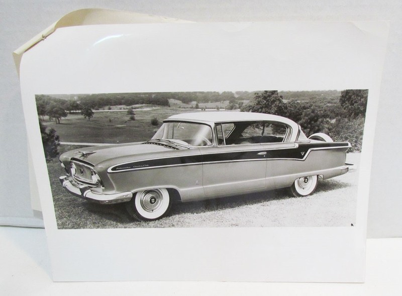 AMC NASH 1956 AMBASSADOR CUSTOM COUNTRY CLUB ORIGINAL PRESS PHOTO 8"x10" B&W