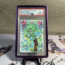 2025 Topps Chrome SpongeBob SQUIDWARD SKETCH CARD 1/1 Dan Contois 