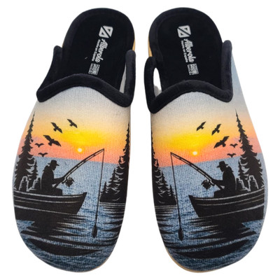 ALBEROLA (E) HAUSSCHUH / PANTOFFEL Angler im Sonnenuntergang AC12351