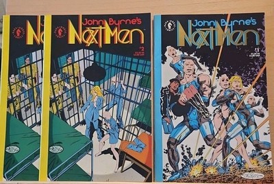 Next Men #1 John Byrne Dark Horse Comics March 1993 Blue 2nd Print & Two #2 
