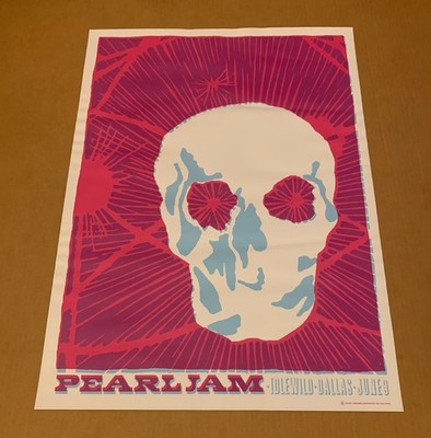 2003 Ames Bros Pearl Jam Poster Dallas Texas 6/9/03 Idlewild June