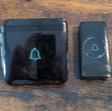 AVANTEK D-3B Wireless Doorbell Black Portable...