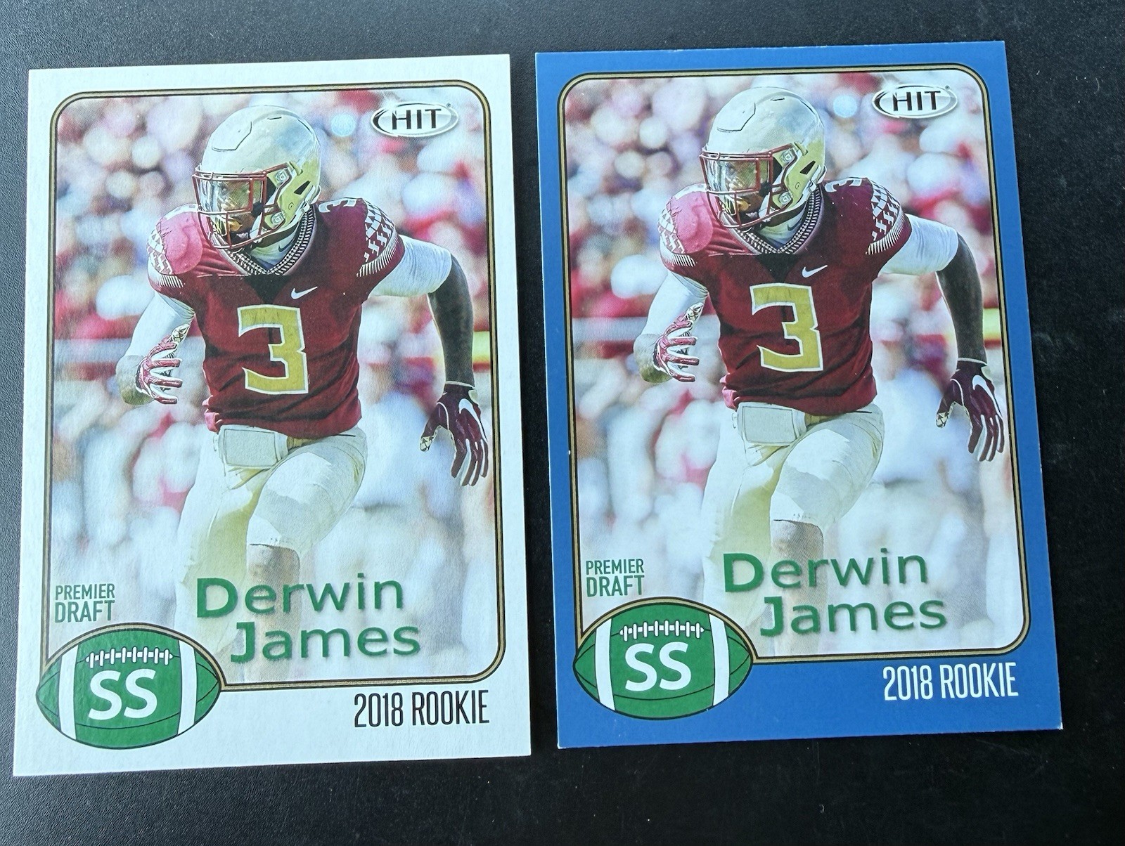 Derwin James 2018 SAGE HIT Base & Blue Border #4 Florida State Seminoles EX