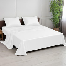 Linenwalas Premium 100 Viscose Derived From Bamboo Twin Sheet Set - Ultra Soft