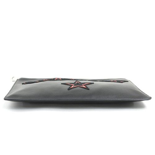Givenchy Leather Black Men's Clutch Bag Used From Japan - Picture 4 of 10