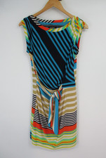 Guess Los Angeles Multicolor Striped Dress Womens Size 4 Front Tied
