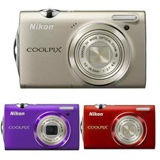 Nikon COOLPIX S5100 CCD digital camera 12.2MP 5x optical zoom, Built-in Flash