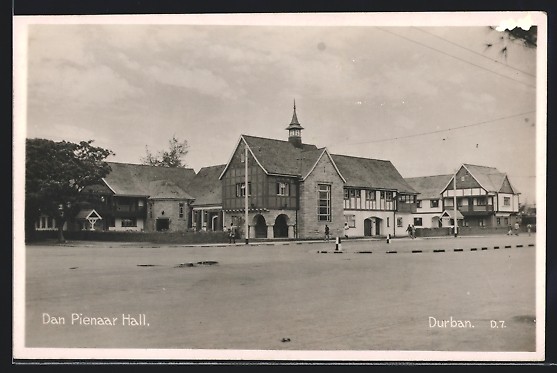 Old postcard Durban, Dan Pienaar Hall 