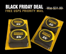 STANLEY Fatmax 2 pack 25' Tape Measure with Slide Lock - FMHT74038