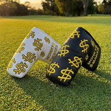 Money Maker Blade Putter Cover   Golf Premium Funny Headcover Gold Wealth Theme